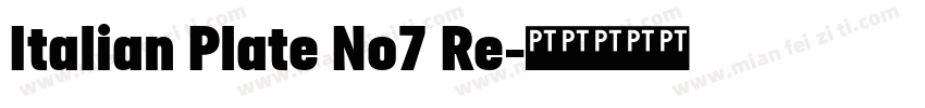 Italian Plate No7 Re字体转换